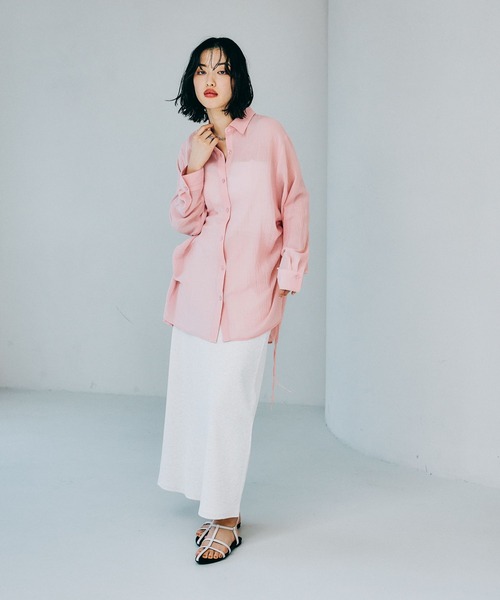 LEPSIM（レプシィム） ブラウス シャツ サイド絞りシャツ 242830