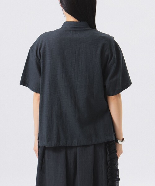 「BEAMS BOY」 半袖ブラウス ONE SIZE ブラック レディース BEAMS BOY 「BEAMS BOY」 半袖ブラウス ONE SIZE ブラック
