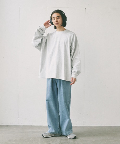[flaner] тренировочный cut and sewn LARGE серый женский 
