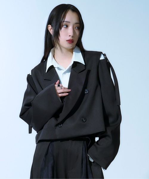 Ellno Loset ジャケット テーラードジャケット ショルダーベルト
