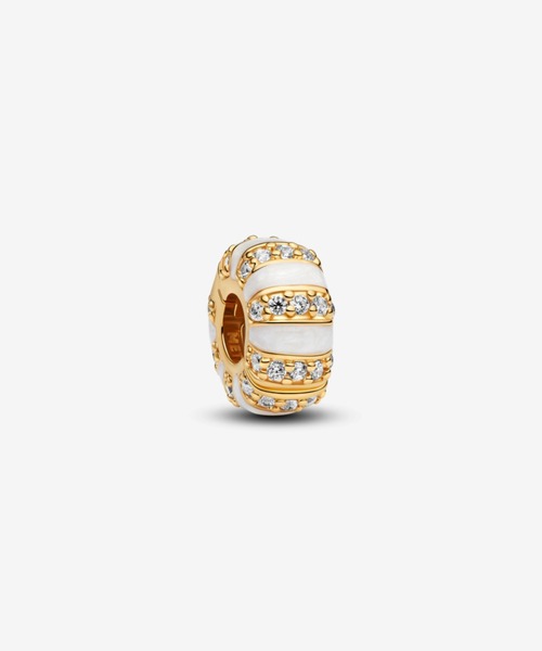 Pandora チャーム　クリップチャーム　ゴールド PANDORA（パンドラ） チャーム ストーン ＆ エナメル クリップ