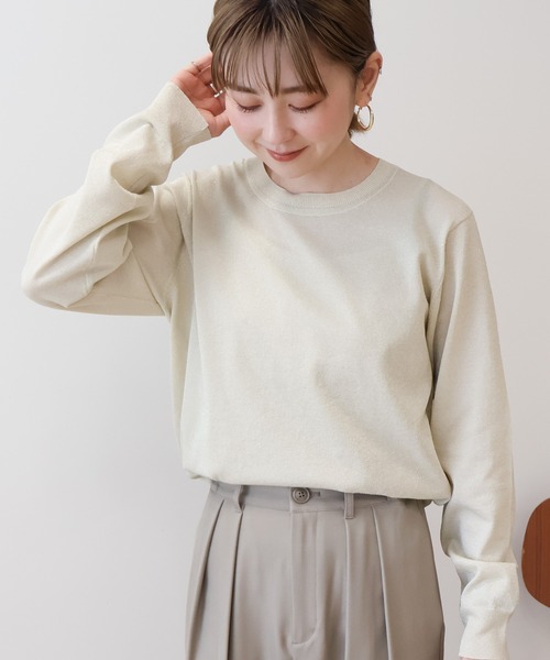 kurly様 AMERICAN HOLIC ニット セーター ラメ入りクルーネックニット