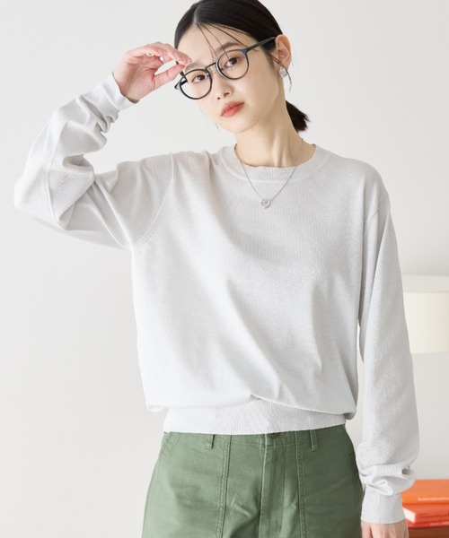 AMERICAN HOLIC ニット セーター ラメ入りクルーネックニット
