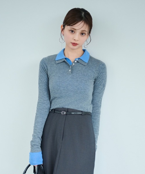 SNIDEL 「SNIDEL」 長袖ニット ONE SIZE ブルー レディース