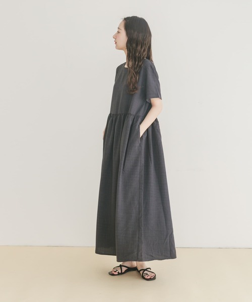 リネンAライクワンピース Re:EDIT シャツワンピース 「2025 SUMMER COLLECTION」「低身長