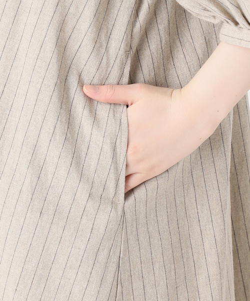 【JOURNAL STANDARD】リネンストライプ2WAYワンピース JOURNAL STANDARD】リネンストライプ2WAYワンピース◇[品番