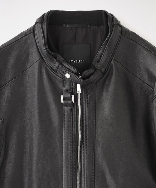 「LOVELESS」 レザージャケット S ブラック メンズ_画像3