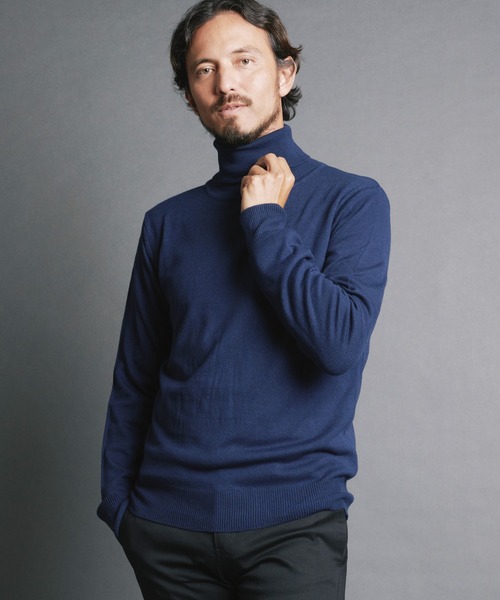 「Magine」 「HALHAM」タートルネックニット M ブラック メンズ_画像4