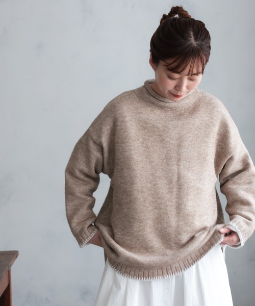 「soulberry」 タートルネックニット 3L グレー レディース_画像5