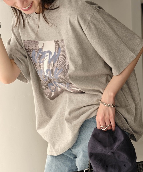 Mia tシャツ 半袖 フォトプリントNY・Tシャツ レディース : ZOZOTOWN