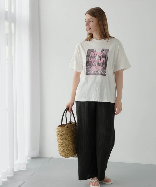 Mia tシャツ 半袖 フォトプリントNY・Tシャツ レディース : ZOZOTOWN