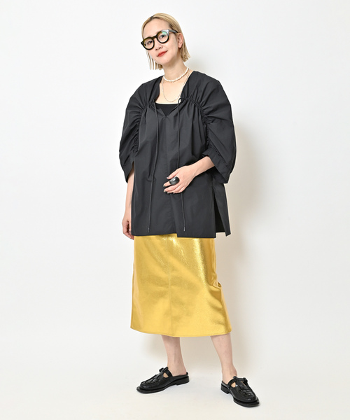 「CITYSHOP」 タイトスカート 36 ゴールド レディース_画像9