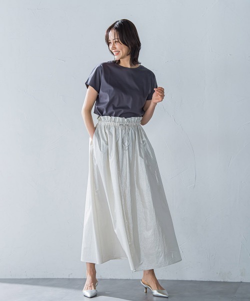 【WEB限定】【3サイズ】スムースコットンラウンドヘムカットソー≪洗える/接触冷感≫ LAUTREAMONT｜【WEB限定】【3サイズ】スムースコットンラウンド