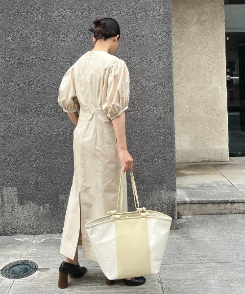 「CASA FLINE」 半袖ワンピース FREE グリーン レディース_画像5