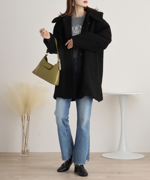 「FUNALIVE」 ステンカラーコート M ブラウン レディース_画像7