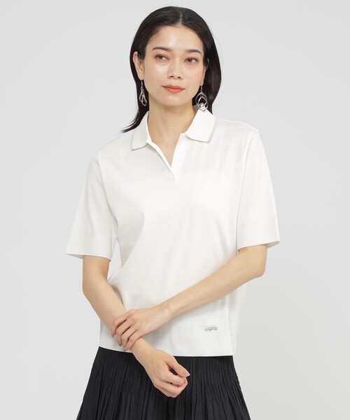 tシャツ 「ギフトにもおすすめ」「ウォッシャブル」セーターマシンポロカットソー レディース