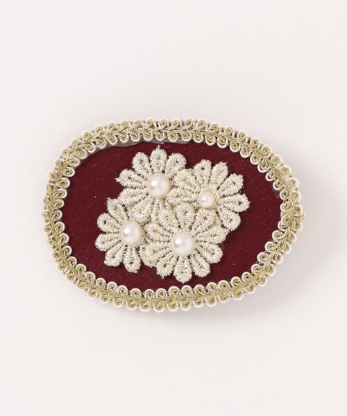 B.I.D. ヘアクリップ 「フラワーモチーフ刺繍バレッタ」 : ZOZOTOWN