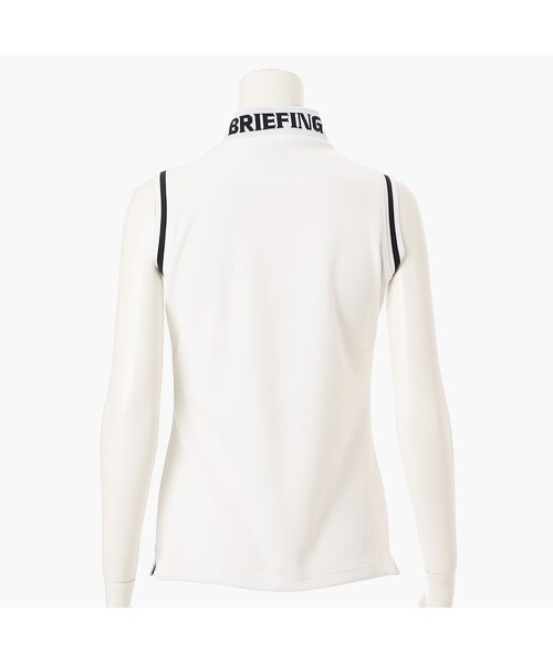 ブリーフィングレディースハイネックホワイトサイズS BRIEFING - 【レディース】 WOMENS BASIC HIGH NECK RELAXED FIT