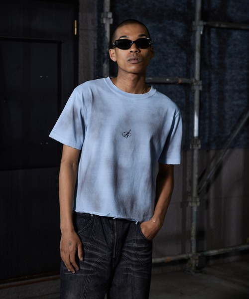 ANDER HUNK tシャツ Dameged Short T-shirt / ダメージショートTシャツ