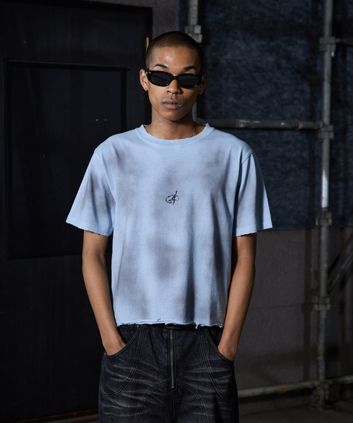 ANDER HUNK tシャツ Dameged Short T-shirt / ダメージショートTシャツ