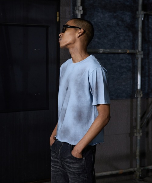 ANDER HUNK tシャツ Dameged Short T-shirt / ダメージショートTシャツ