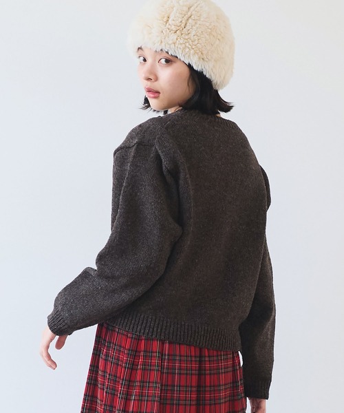 bulle de savon retro vintageレース編み カーディガン bulle de savon retro vintageレース編み カーディガン