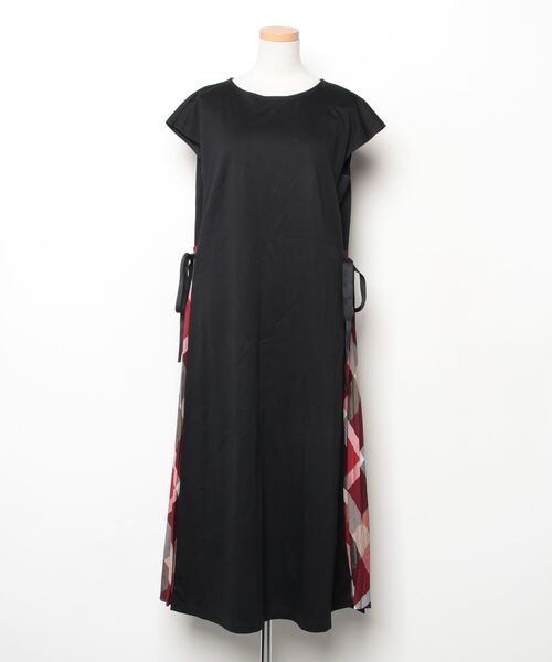 BLUE LABEL CRESTBRIDGE 半袖ワンピース ひざ丈 BLUE LABEL CRESTBRIDGE チェック 半袖ひざ丈ワンピース - メルカリ