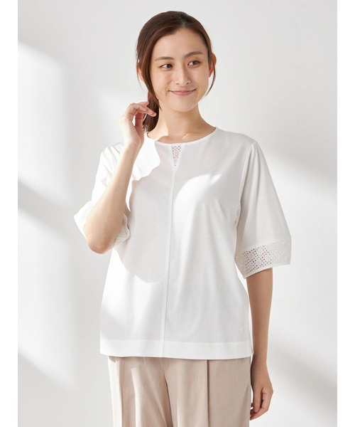 tシャツ 「接触冷感」レースTシャツ レディース