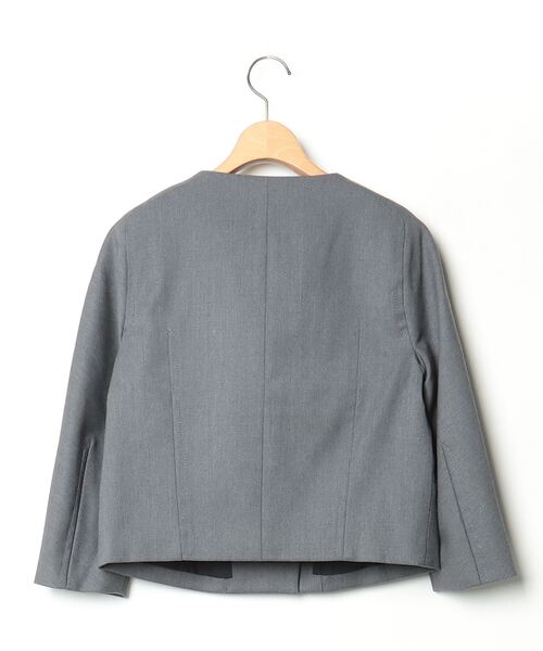 DRESSTERIORドレステリアノーカラー/ドロップショルダージャケット洗える DRESSTERIORドレステリアノーカラー/ドロップショルダージャケット