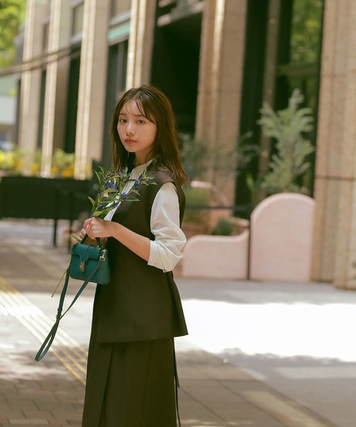 「NATURAL BEAUTY BASIC」 ベスト SMALL グレー レディース
