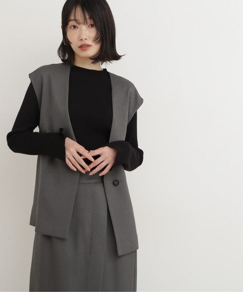 「NATURAL BEAUTY BASIC」 ベスト SMALL グレー レディース