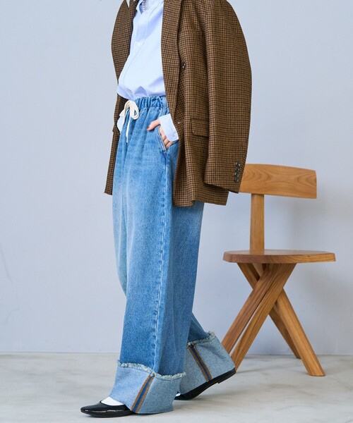 タグ付き新品 FREAK’S STORE ウォッシュ加工 イージーデニムパンツ FREAK'S STORE/ウォッシュ加工 イージーデニムパンツ｜Daytona