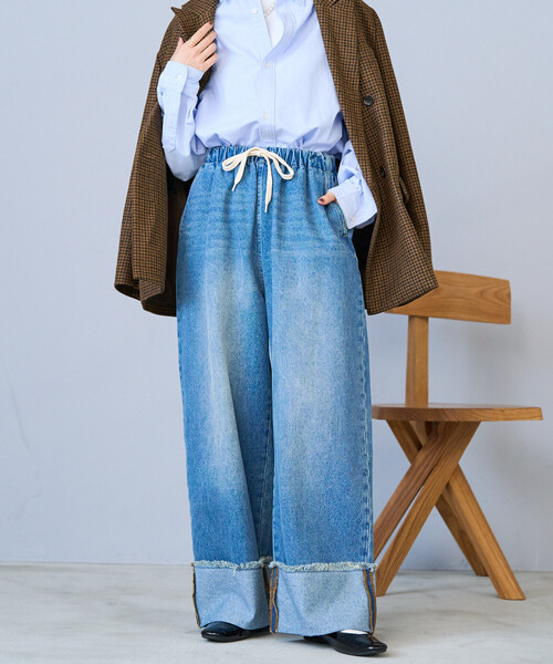 メンズ S.F.C デニム イージーパンツ ウォッシュ 日本製 XL