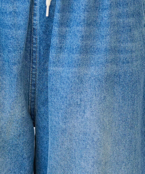 パンツ ウォッシュ加工 ロールアップ イージーデニムパンツ「限定展開」 レディース