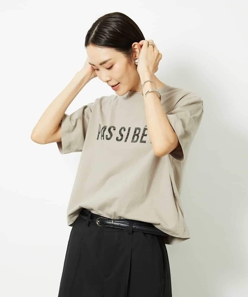 tシャツ プリントロゴＴシャツ レディース