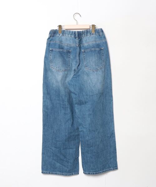 「antiqua」 加工デニムパンツ L ブルー レディース