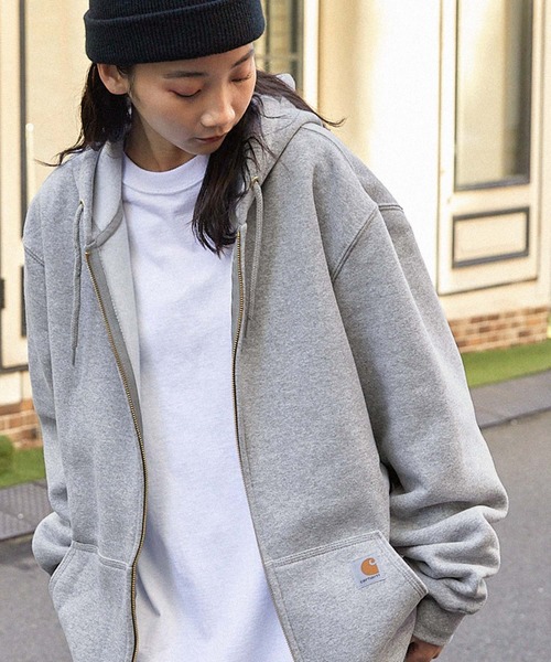 カーハート　グレー ジップアップパーカー　新品未使用 Carhartt 「Carhartt」 ジップアップパーカー L グレー メンズ