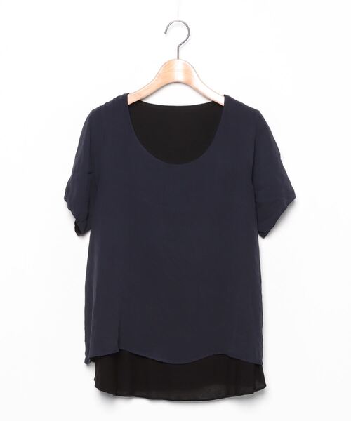 theory luxe 「theory luxe」 半袖ブラウス 40 ネイビー
