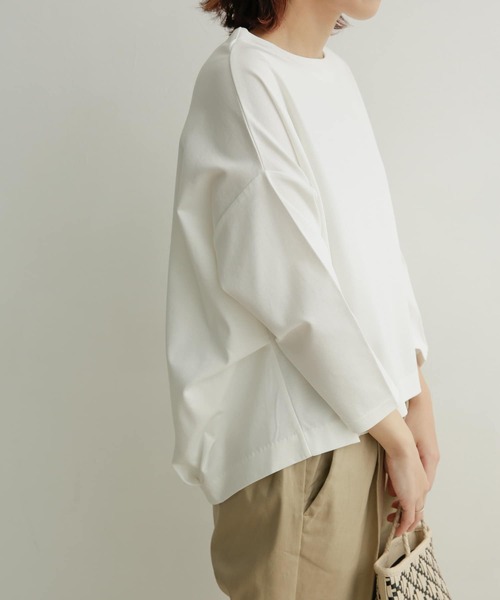 「URBAN RESEARCH DOORS」 7分袖カットソー MEDIUM オフホワイト レディース