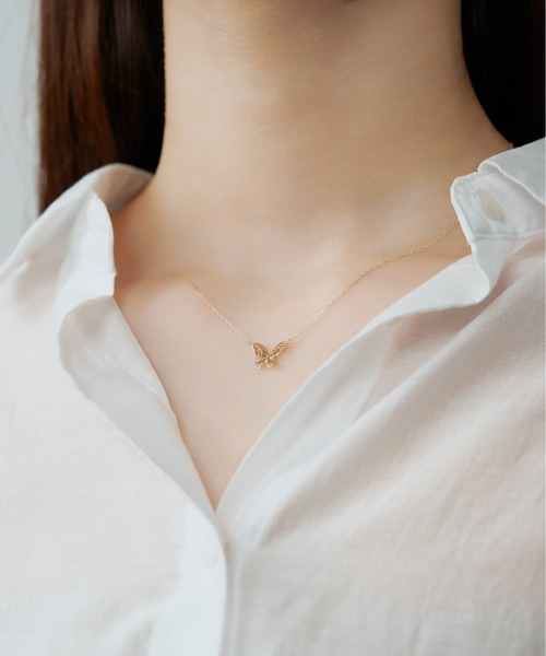 Jewel closet by L&Co. ネックレス K10 バタフライ ネックレス 