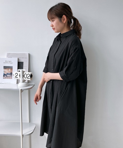 AS know AS グリーン シャツワンピース AS KNOW シャツワンピース異