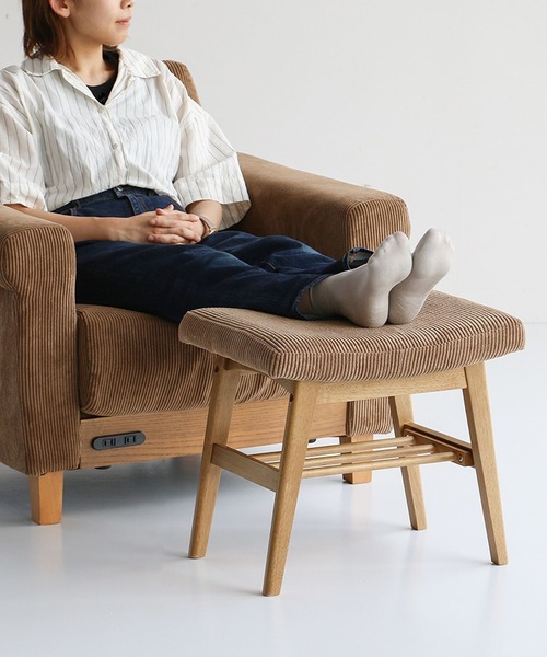 George's 家具 ラシック オットマンスツール PVCブラウン : ZOZOTOWN