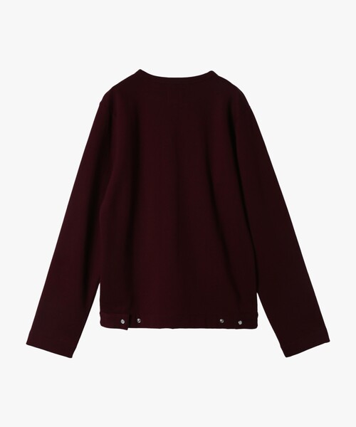 アニエスベー agnes b. カーディガン スウェット コットン 裏起毛 茶 agnès b. アニエスベー カーディガンプレッション 裏起毛 ブラウン