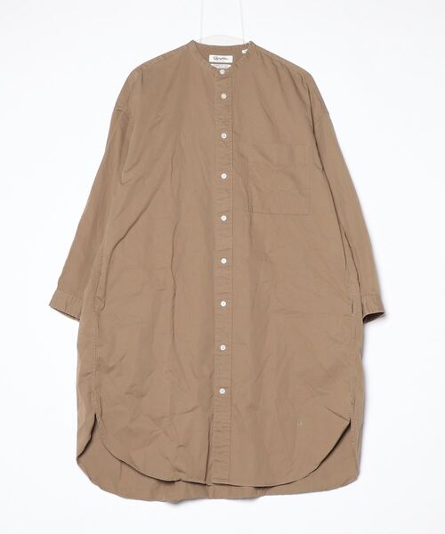 【美品】ジムフレックス　コットンティアードワンピース　長袖　茶色　春秋冬 ジムフレックス コットンティアードワンピース 長袖 茶色 春秋冬 長袖