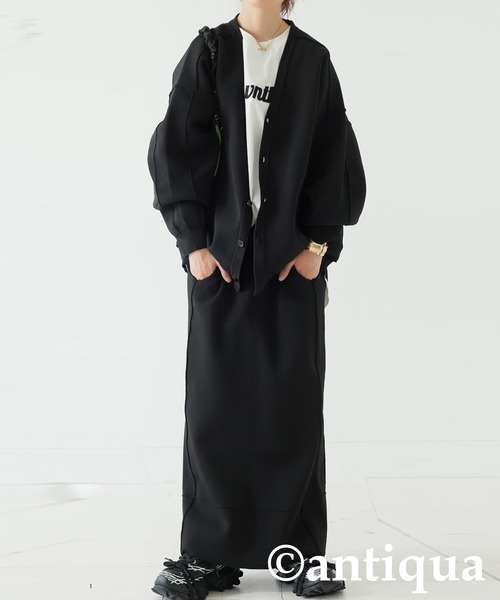 antiqua（アンティカ） スカート スポンジニットロングスカート