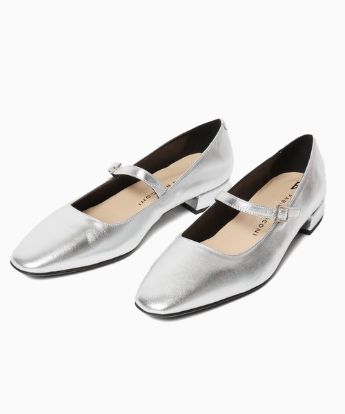 FABIO RUSCONI（ファビオルスコーニ） フラットパンプス 37 シルバー