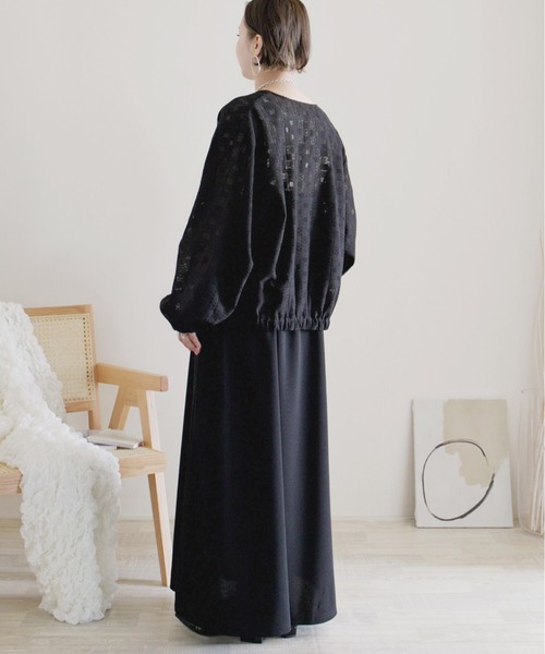 「ECRIRE」 ジップアップブルゾン M オフホワイト レディース_画像3