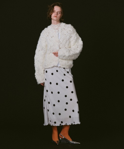 MAISON SPECIAL（メゾンスペシャル） スカート Dot Frill Midi-length