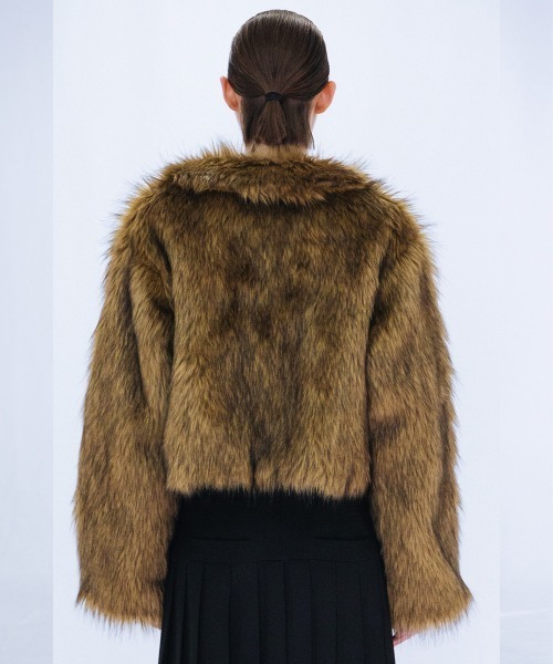 コート アウター FAKE FUR SHORT JACKET レディース_4