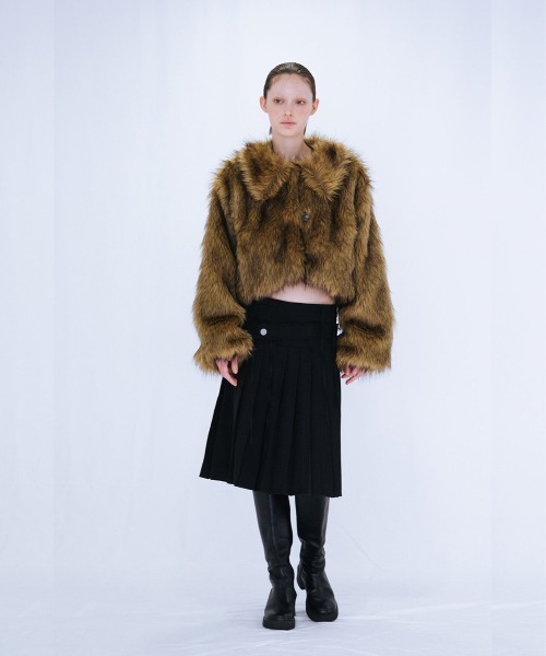 コート アウター FAKE FUR SHORT JACKET レディース_5